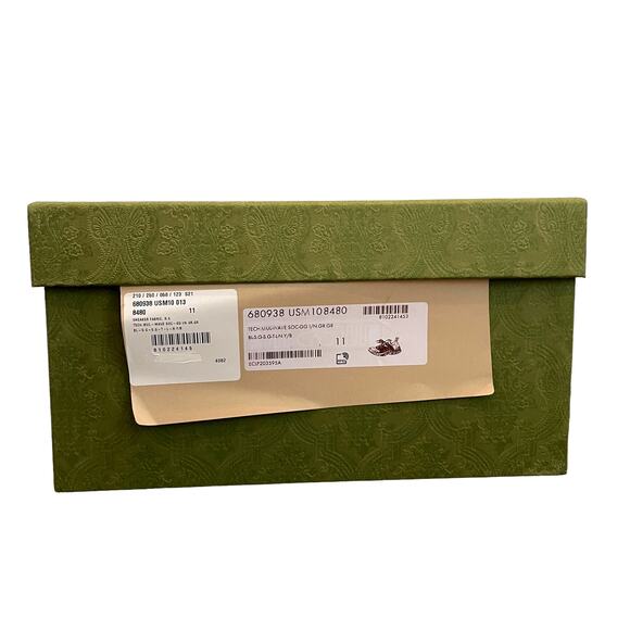 GUCCI Men GG RUN Sneakers Athletic Low Top 680938 Black Yellow 11 | US 11.5 NEW - Picture 14 of 15